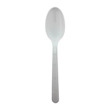 Többször használható kanál, PS, fehér, 180mm (zebra) 50db *12000078