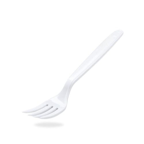 Többször használható villa, PS, fehér, 180mm (zebra) 50db *12000072