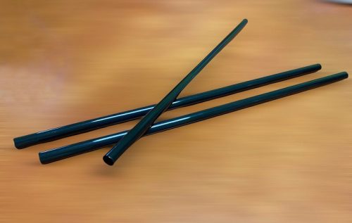 Fekete PLA kukorica keményítő szívószál 240x8mm