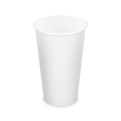 Biológiailag lebomló papír pohár fehér 400-450ml Ø90mm *76251