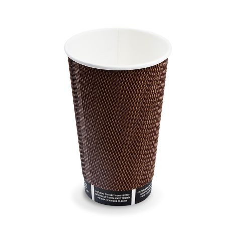 Papírpohár (PAP/PE) PREMIUM Ø90mm 510ml '0.4L/16oz/XL' [25 db] *76895