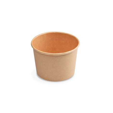 Papírtál (PAP/PE) kraft Ø90mm 250ml [50 db] *79962
