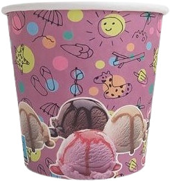 Fagylaltos papírpohár 260/280 ml Summer Pink