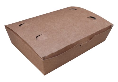 deli étel box kraft zsírálló bevonattal 1400ml (170x137x65mm)