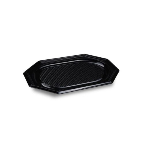 hidegkonyhai FEKETE ovál tálca 3 szem 35x24,7x2 cm *74935