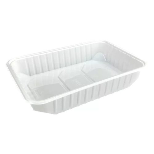 (Q-box) PP szögletes doboz fehér 750ml-50db mikrózható*G750