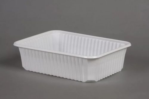 PP szögletes doboz fehér 750ml 50db mikrózható