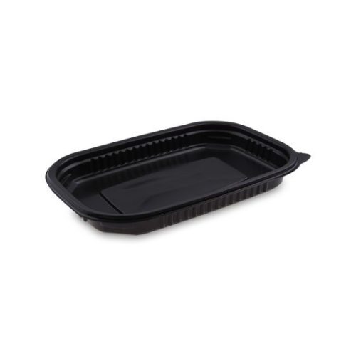 Fekete ovál elviteles PP doboz 650ml (220x150x35mm) *78165