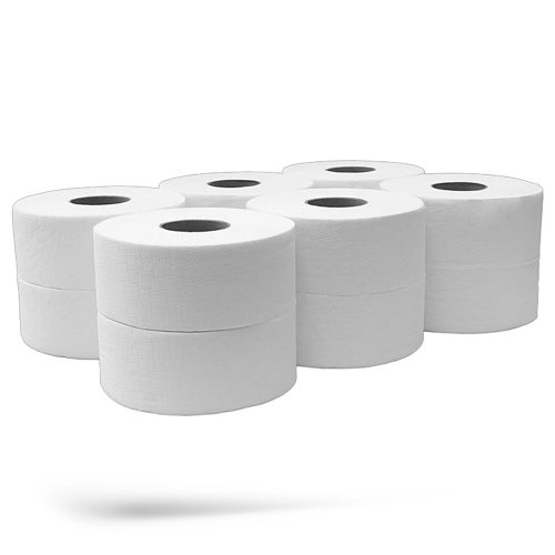 Toalettpapír 2 rétegű közületi átmérő: 27 cm 100 % cellulóz 360 m/tekercs 6 tekercs/csomag_Bluering®N2C360_hófehér_CUP
