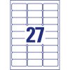 Etikett címke, 63,5 x29,6mm, univerzális visszaszedhető, 27 címke/ív, 25 ív/doboz, Avery fehér