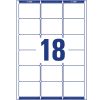 Etikett címke, 63,5 x46,6mm, 18 címke/ív, 100 ív/doboz, Avery fehér