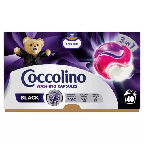 Coccolino 3in1 mosókapszula Black 40 mosás 692g (3db/karton)
